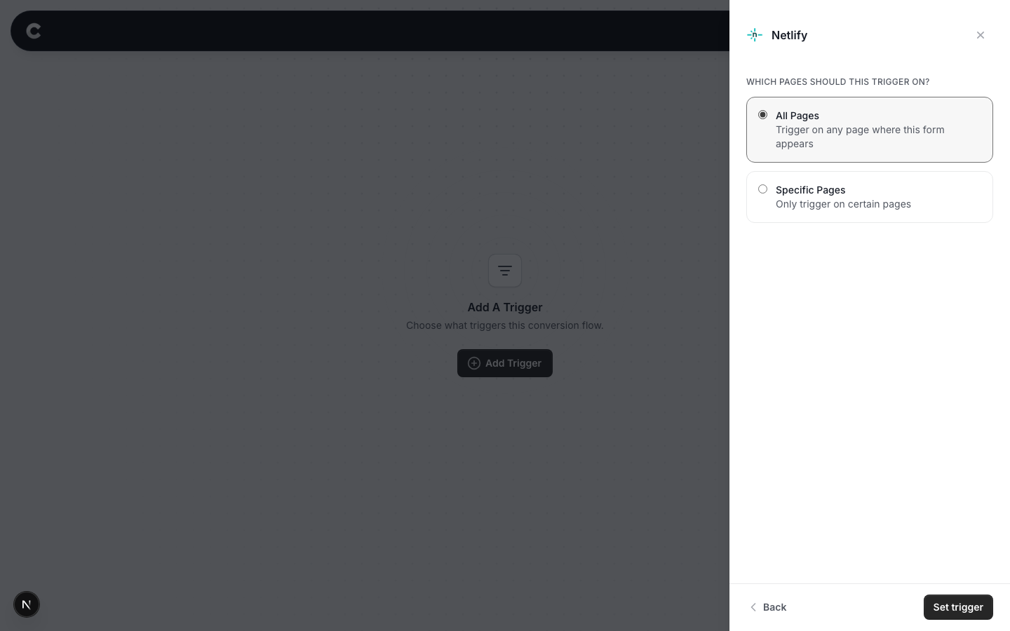 The page selection screen with All Pages selected