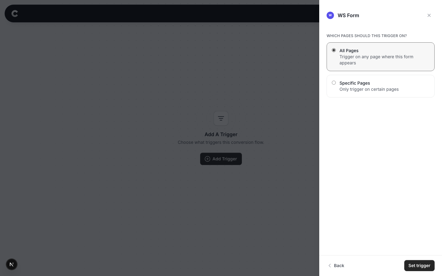 The page selection screen with All Pages selected